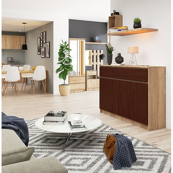 CREDENZA K140 3D 3SZ CLP PK SONOMA / WENGE