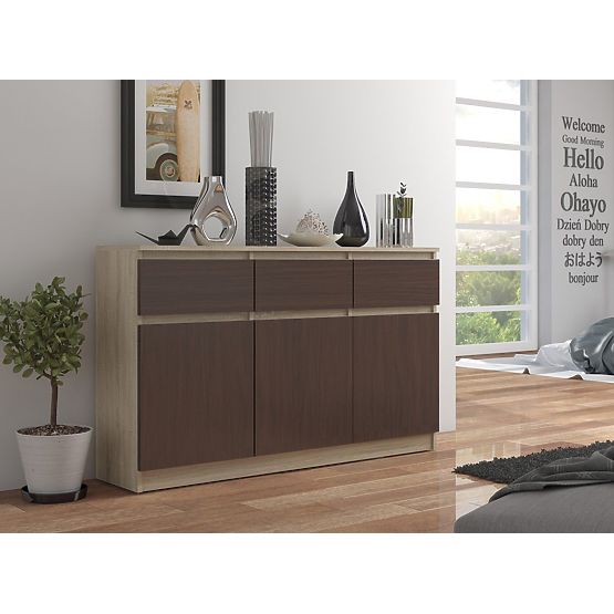 CREDENZA K140 3D 3SZ CLP PK SONOMA / WENGE