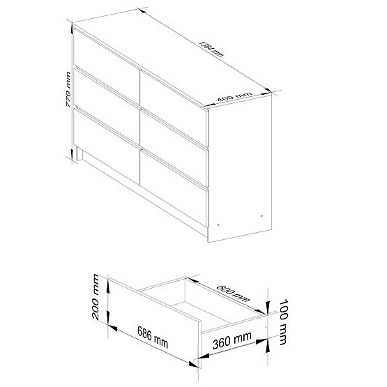 CREDENZA K140 6SZ CLP ROVERE SONOMA