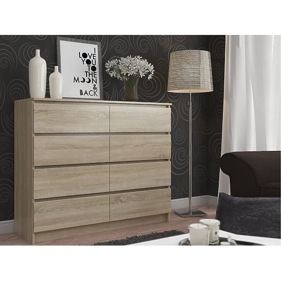 CREDENZA K140 8 CASSETTI CLP PK ROVERE SONOMA