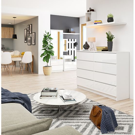 CREDENZA K140 8SZ CLP PK BIANCO LUCIDO