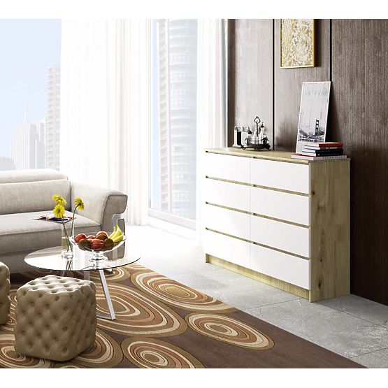 CREDENZA K140 8SZ CLP ROVERE ARTISAN / BIANCO