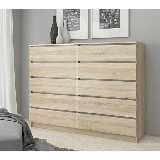 CREDENZA K160 10 CASSETTI CLP PK ROVERE SONOMA