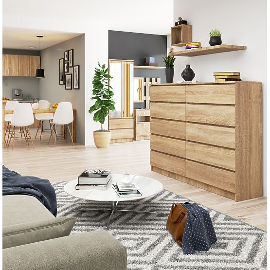 CREDENZA K160 10 CASSETTI CLP PK ROVERE SONOMA