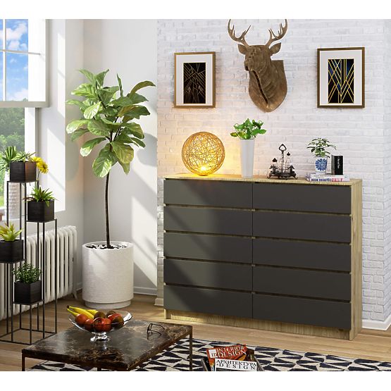 CREDENZA K160 10SZ CLP PK ROVERE ARTISAN / GRIGIO