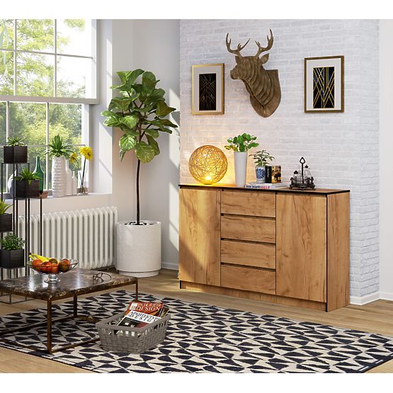 CREDENZA K160 2D 4SZ CLP PK ROVERE CRAFT