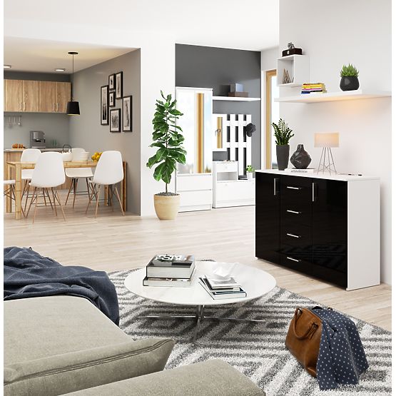 CREDENZA K45 PK NERO LUCIDO