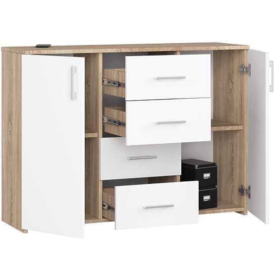 CREDENZA K45 PK ROVERE SONOMA / BIANCO