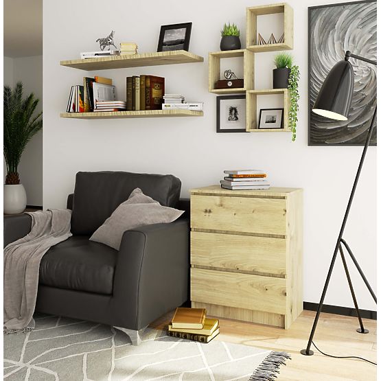 CREDENZA K60 3 CASSETTI CLP PK ROVERE ARTISAN