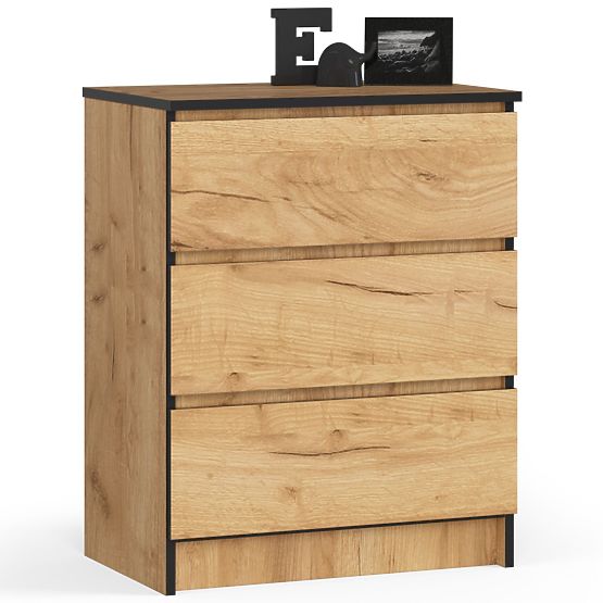CREDENZA K60 3 CASSETTI CLP PK ROVERE CRAFT