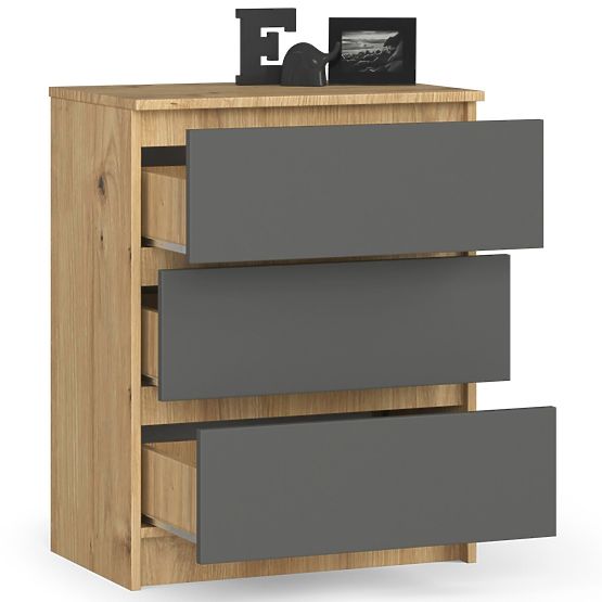 CREDENZA K60 3CAS CLP PK ROVERE ARTISAN / GRIGIO