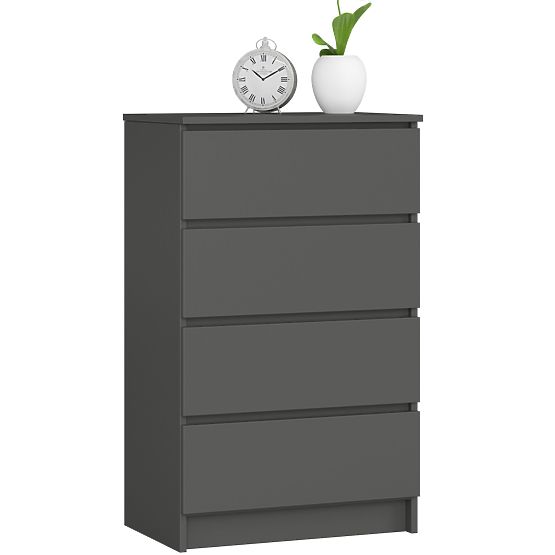 CREDENZA K60 4CASSETTI CLP PK GRAFITE GRIGIO