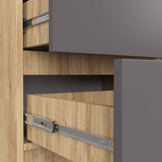 CREDENZA K60 5SZ CLP PK ROVERE ARTISAN / GRIGIO