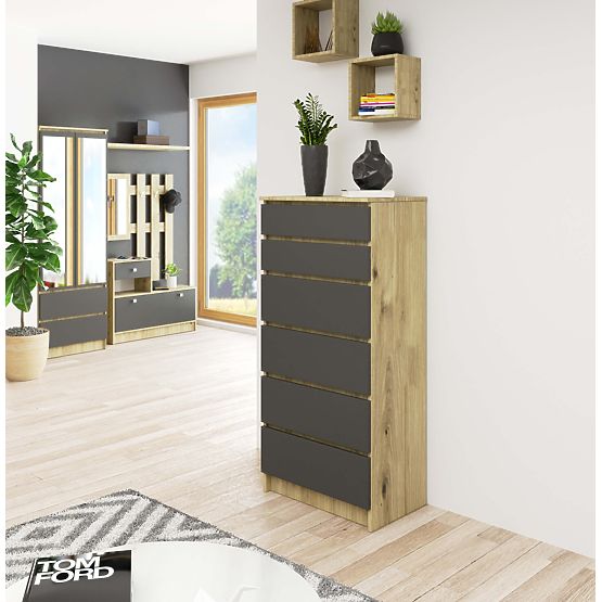 CREDENZA K60 6SZ CLP PK ROVERE ARTISAN / GRIGIO