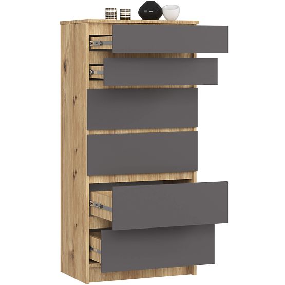 CREDENZA K60 6SZ CLP PK ROVERE ARTISAN / GRIGIO