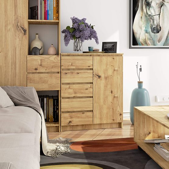 CREDENZA K80 1D 5SZ PK ROVERE ARTISAN