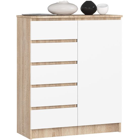 CREDENZA K80 1D 5SZ PK ROVERE SONOMA / BIANCO