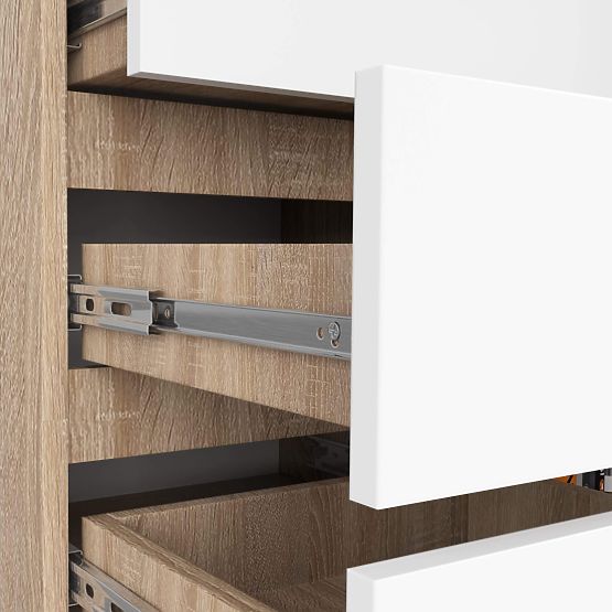 CREDENZA K80 1D 5SZ PK ROVERE SONOMA / BIANCO