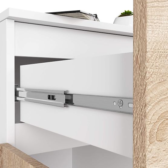 CREDENZA K80 2D 1SZ CLP PK BIANCO / ROVERE SONOMA