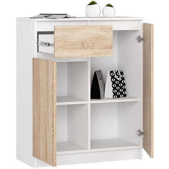 CREDENZA K80 2D 1SZ CLP PK BIANCO / ROVERE SONOMA