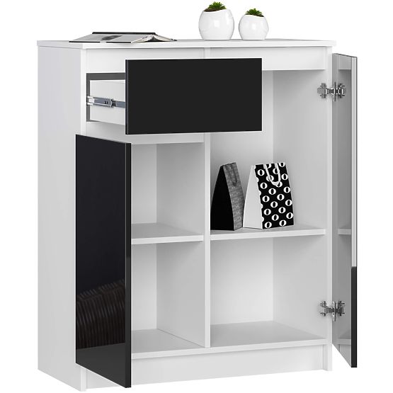 CREDENZA K80 2D 1SZ CLP PK NERO LUCIDO