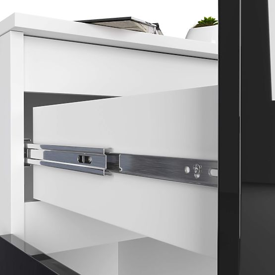 CREDENZA K80 2D 1SZ CLP PK NERO LUCIDO