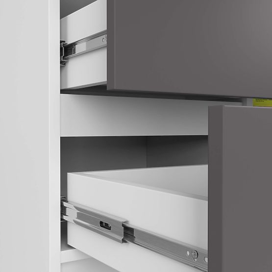 CREDENZA K80 JERRY 1D 3SZ PK BIANCA / GRIGIO GRAFITE