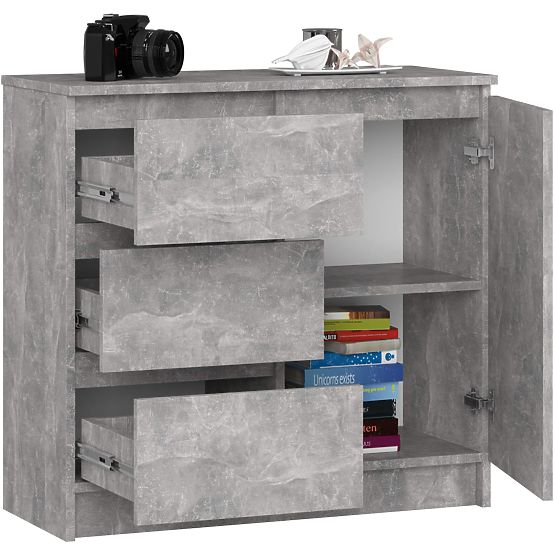 CREDENZA K80 JERRY 1D 3SZ PK CEMENTO