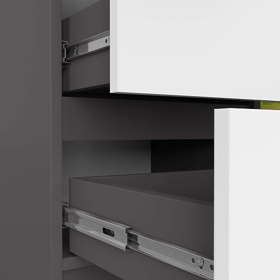 CREDENZA K80 JERRY 1D 3SZ PK GRAFITE GRIGIO / BIANCO