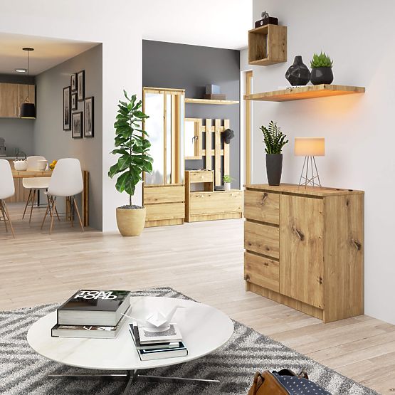 CREDENZA K80 JERRY 1D 3SZ PK ROVERE ARTISAN