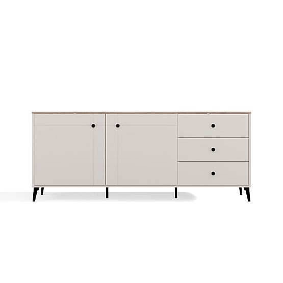 Credenza POINT 2D3S Cashmere Beige Rovere Castello Mobile 3 Cassetti 2 Ante Soggiorno