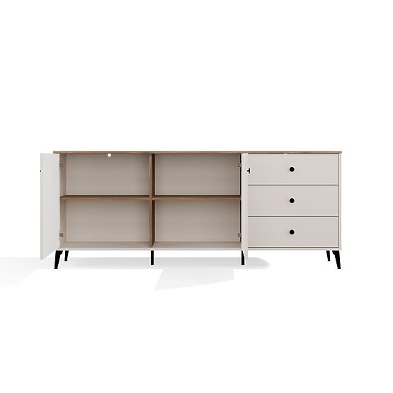 Credenza POINT 2D3S Cashmere Beige Rovere Castello Mobile 3 Cassetti 2 Ante Soggiorno