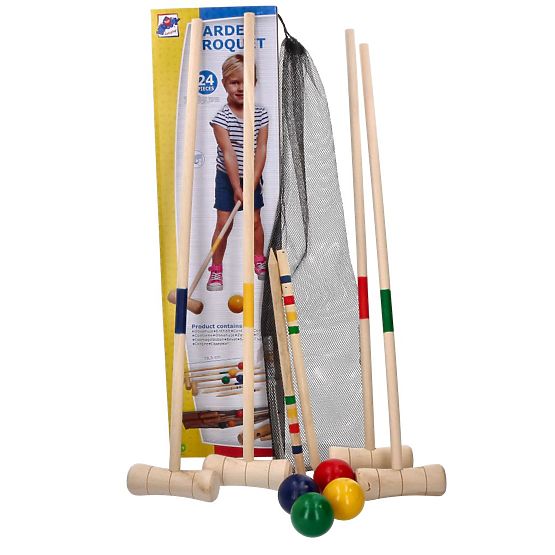 Croquet gioco in legno 24 pezzi - per bambini e adulti