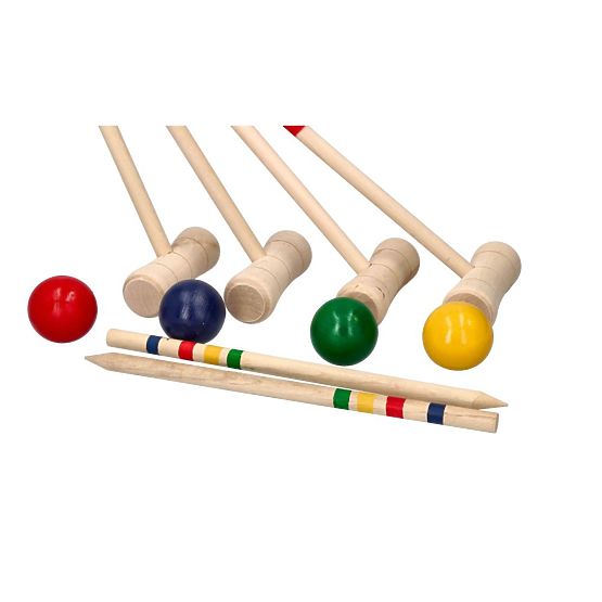 Croquet gioco in legno 24 pezzi - per bambini e adulti