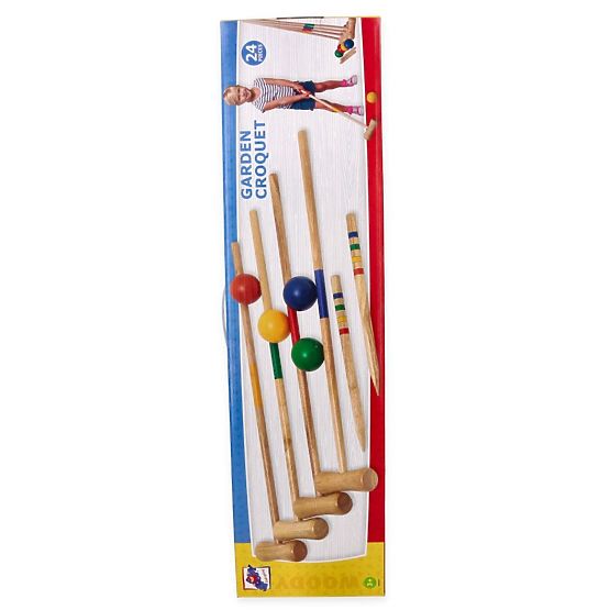 Croquet gioco in legno 24 pezzi - per bambini e adulti