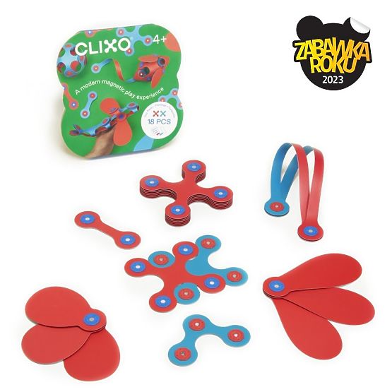 Cubetti magnetici Clixo Itsy, Rosa-Turchese