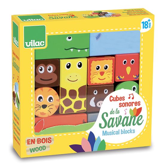Cubi sonori in legno Vilac Savana