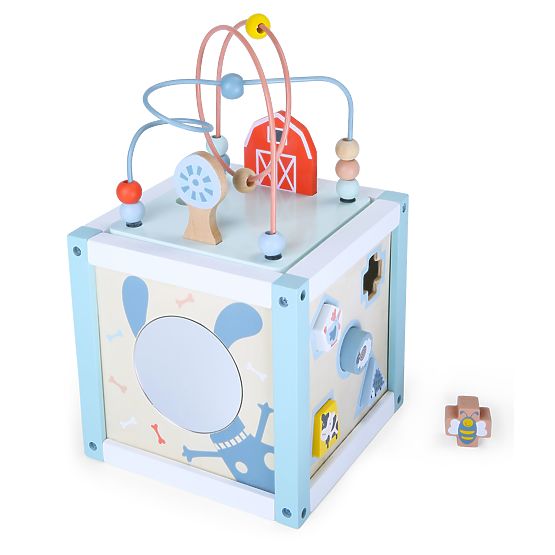 Cubo educativo in legno con forme + blocchi ECOTOYS