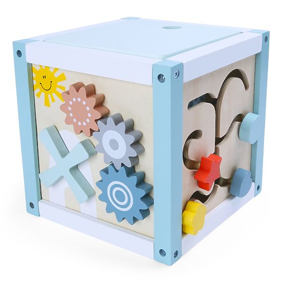 Cubo educativo in legno con forme + blocchi ECOTOYS