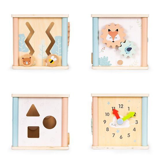 Cubo educativo in legno con forme ECOTOYS