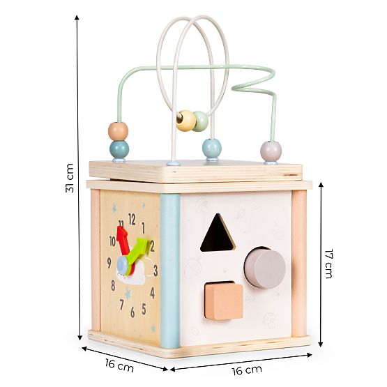 Cubo educativo in legno con forme ECOTOYS