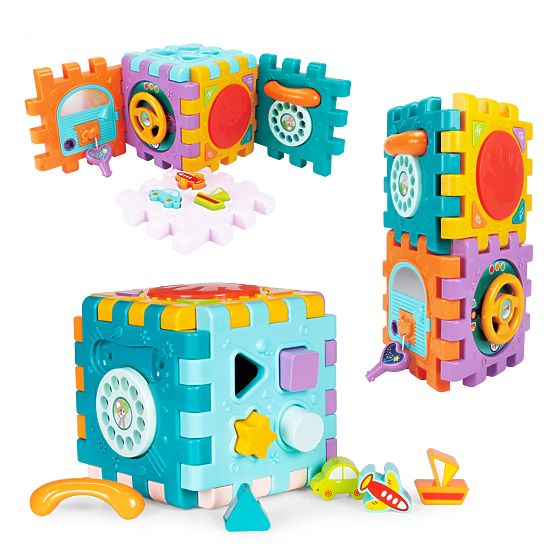 Cubo educativo interattivo con smistamento e suoni 6 in 1