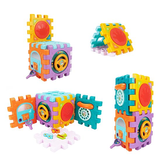 Cubo educativo interattivo con smistamento e suoni 6 in 1