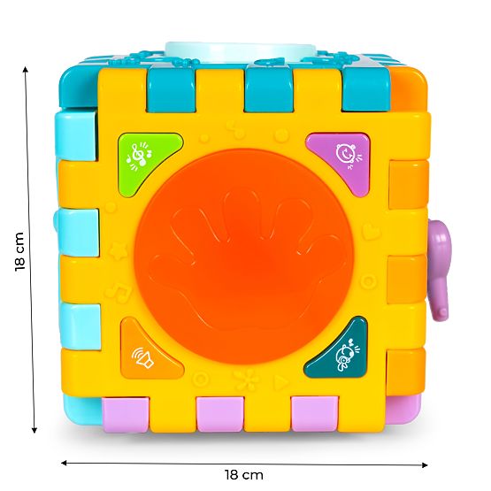 Cubo educativo interattivo con smistamento e suoni 6 in 1
