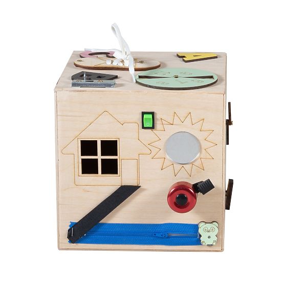 Cubo Montessori in legno - naturale