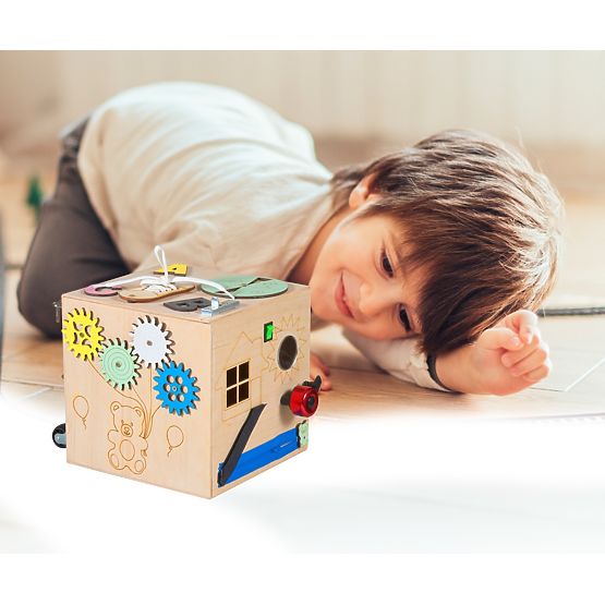Cubo Montessori in legno - naturale