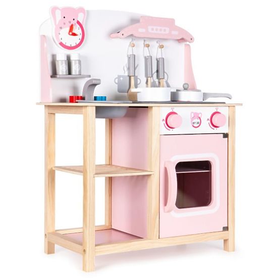 Cucina Ema in legno con effetti - rosa