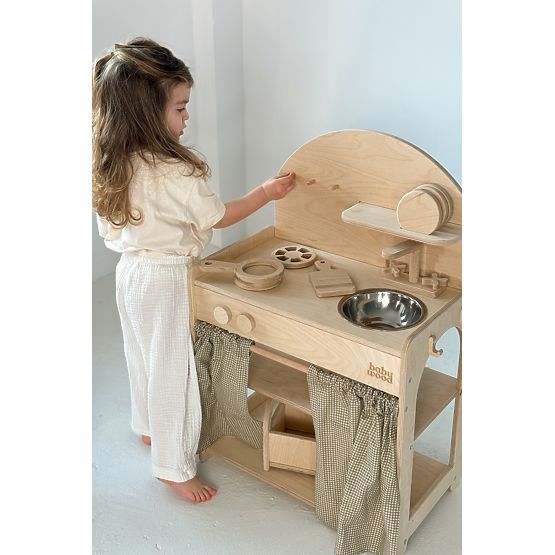 Cucina in legno per bambini - naturale