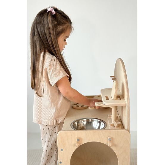 Cucina in legno per bambini - naturale