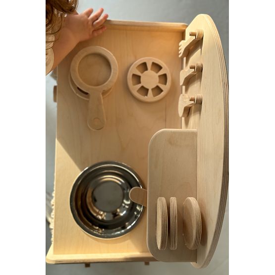 Cucina in legno per bambini - naturale